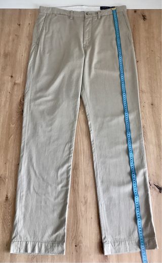 Pantalón Chino Ralph Lauren Hombre W34 L34 Crema