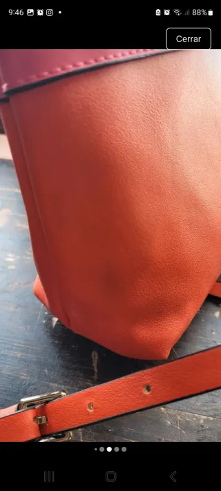 Bolso  bsndolera/ mano Zara TRF rojo y rosa
