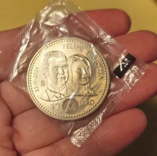 Moneta 12 euro 2004 Juan Carlos e Sofia