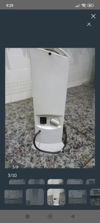 Estufa eléctrica blanca