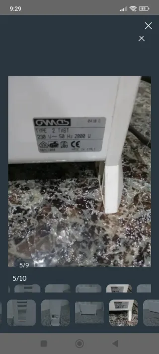 Estufa eléctrica blanca