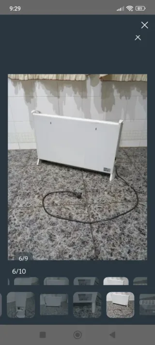 Estufa eléctrica blanca