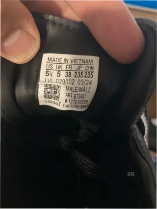 Adidas Samba OG Negro Blanco Goma Talla 38