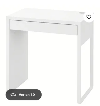 Escritorio blanco con cajón
