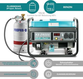 Generador KS 2900G Dual Fuel