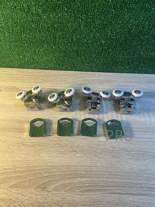 Juego de 4 rodillos dobles para puerta de ducha YUANQIAN