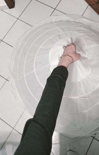 Sottogonna a cerchi bianca