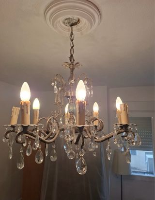 Lámpara de cristal dorada URGE X MUDANZA