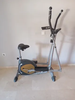 Bicicleta elíptica y estática 2 en 1