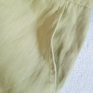 Pantalón wide leg 100% lino verde oliva zara woman