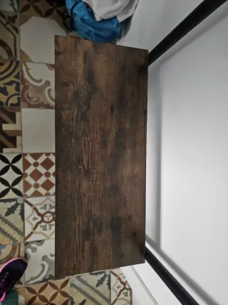 Perchero zapatero metal y madera