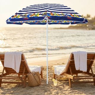 Ombrellone Spiaggia Inclinabile 1,80m Palo Acciaio