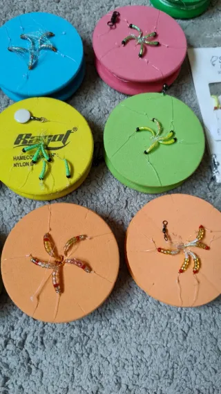 Lotto 70 mosche da pesca