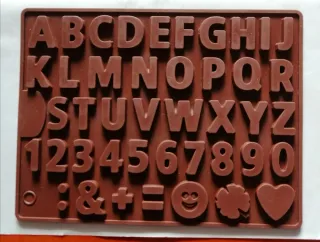 Molde Silicona Letras Números y Símbolos