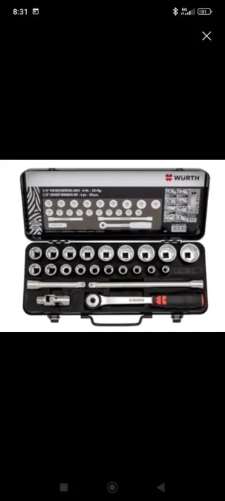 Maletín Wurth 1/2 Socket Wrench Set