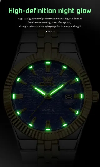 Orologio OPK Uomo Blu e Oro