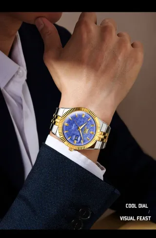 Orologio OPK Uomo Blu e Oro