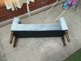 Diván Beige/Gris Terciopelo