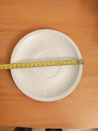 Bol y plato Pontesa blanco y dorado