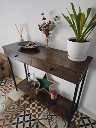 Mesa consola estilo industrial