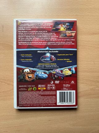 DVD Cars Disney Pixar Español