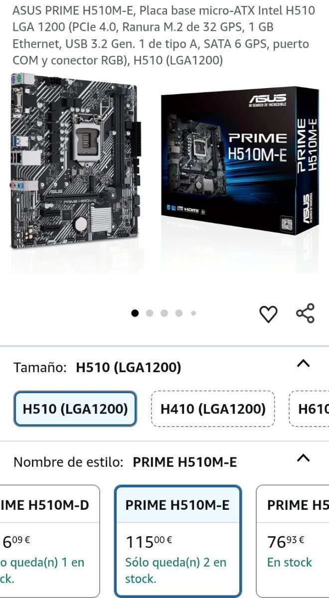 ASUS PRIME H510M-E, Placa base micro-ATX LGA1200 afbeelding 2