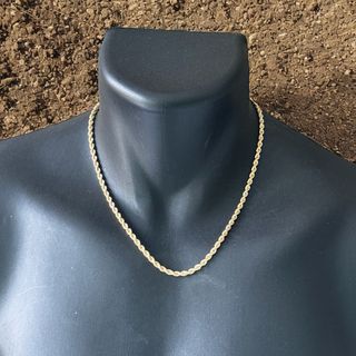 Cadena Oro 18K Salomónica 4mm Hombre Mujer