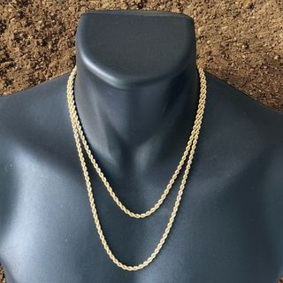 Cadena Oro 18K Salomónica 4mm Hombre Mujer