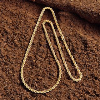 Cadena Oro 18K Salomónica 4mm Hombre Mujer