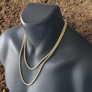 Cadena Oro 18K Salomónica 4mm Hombre Mujer