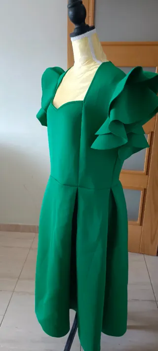 Vestido de cóctel verde Pin Up talla 52/54