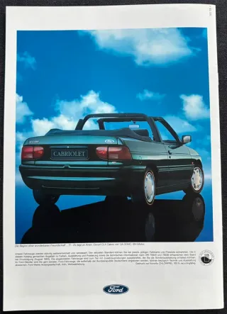 Catálogo Ford Escort Cabrio 1994