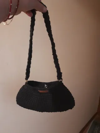 Borsetta nera uncinetto