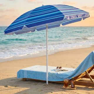 Ombrellone da Spiaggia Tondo 1,80m Palo Pieghevole