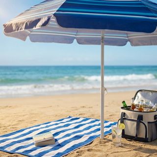 Ombrellone da Spiaggia Tondo 1,80m Palo Pieghevole