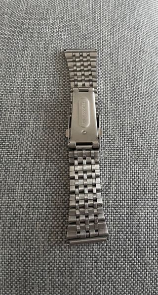 Correa de acero inoxidable plateada 24