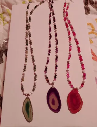 Collares hechos a mano de ágatas