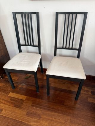 2 Sillas Ikea BÖRJE Negras