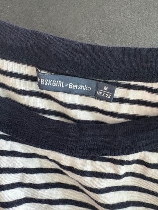 Maglietta Bershka righe Girl boss XS