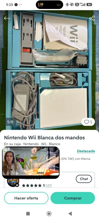 Nintendo Wii con Wii Sports in scatola