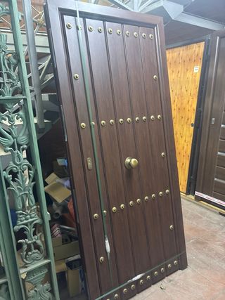 Puerta aluminio lacado horno