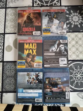 Lote 5 Películas Bluray +DVD Godzilla, Mad Max etc