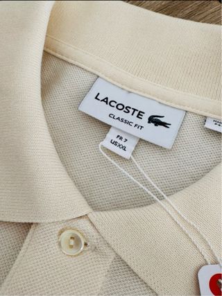 Polo Lacoste crema Talla XXL