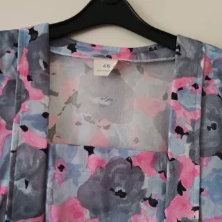 Vestido estampado flores con cinturón talla 46