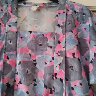 Vestido estampado flores con cinturón talla 46