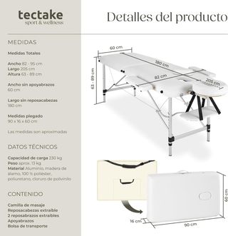 Camilla de Masaje Plegable Profesional