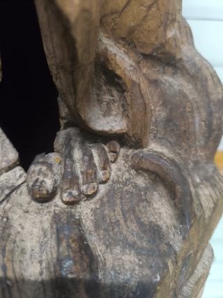 Figura antigua Cristo. madera tallada.