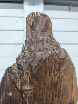 Figura antigua Cristo. madera tallada.