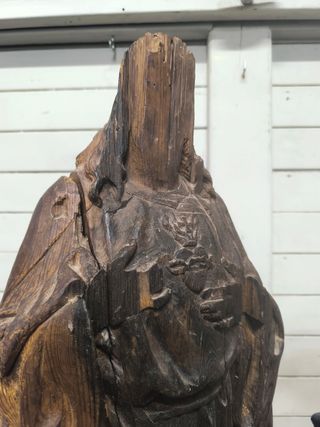 Figura antigua Cristo. madera tallada.