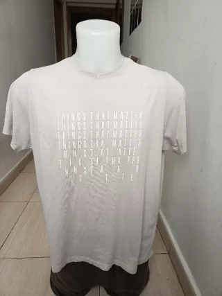 Camiseta Lefties Beige Estampada